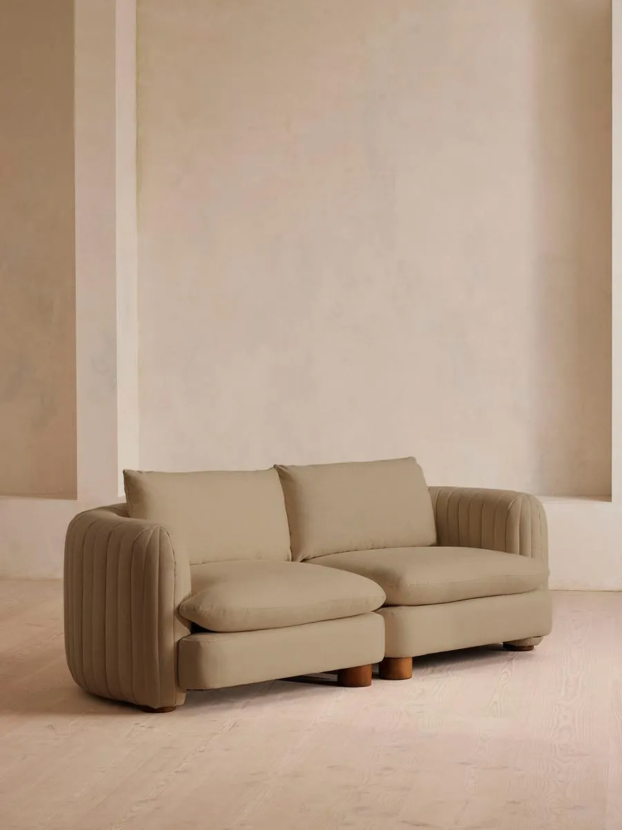 Vivienne Deeper Sit Modular Sofa, Three Seater, Linen, Wheat