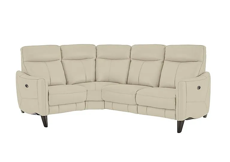 Compact Collection Petit NC Leather Left Hand Facing Corner Sofa - NC Bisque