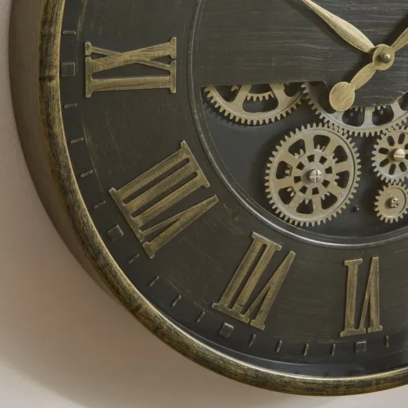 Movable Gears Round Wall Clock 2