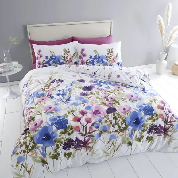 Catherine Lansfield Countryside Floral Reversible Duvet Cover & Pillowcase Set 1