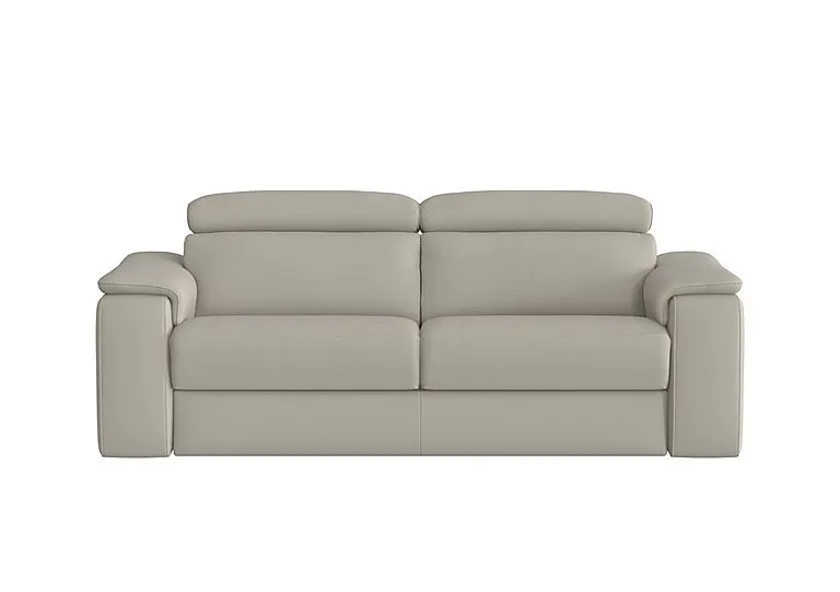 Davide 3 Seater Leather Sofa - Torello Tortora