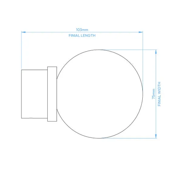 Atlanta Acrylic Curtain Pole with Rings 5
