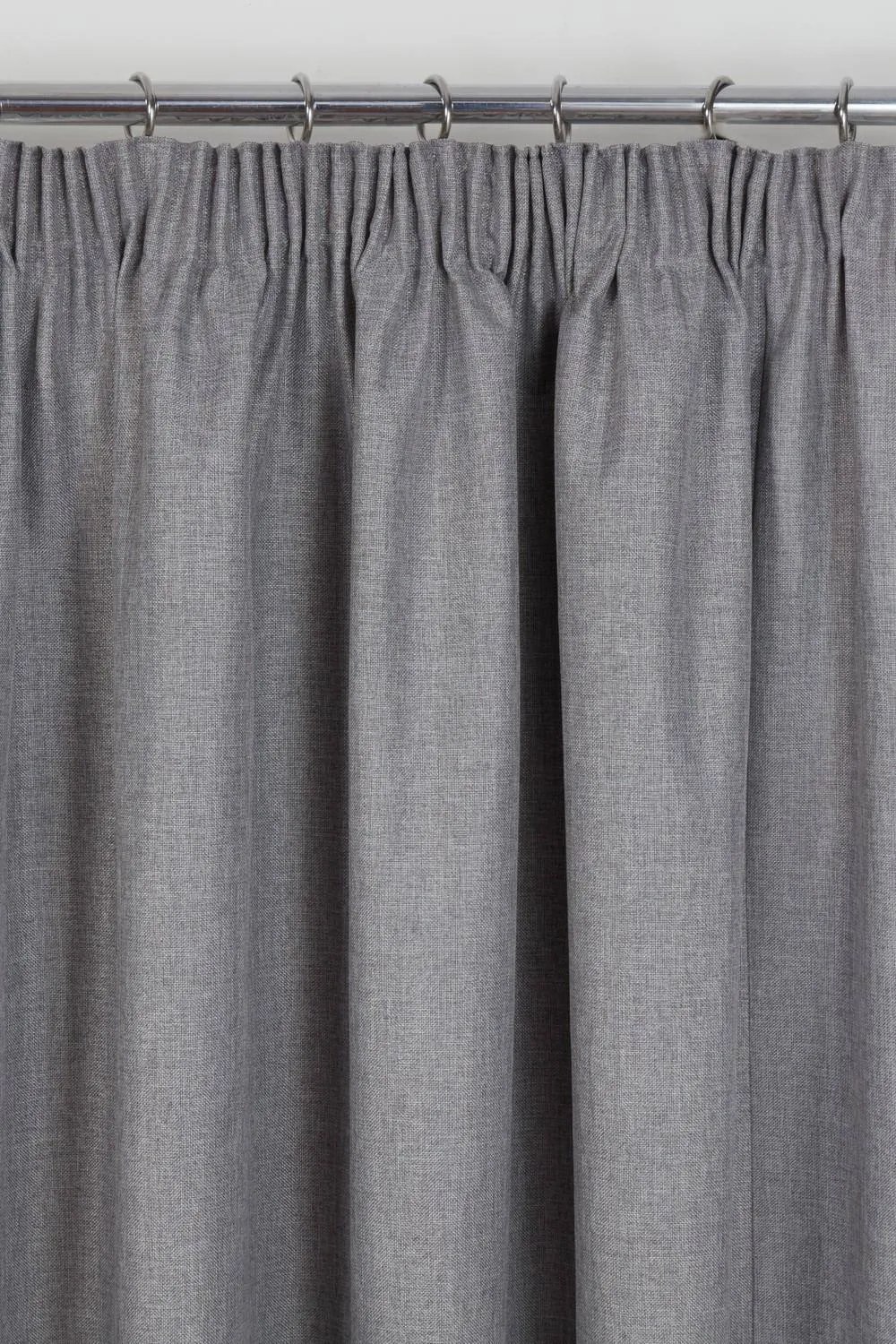 Sundour Eclipse Pencil Pleat Blackout Curtains Taped Curtain Pair in Grey 2