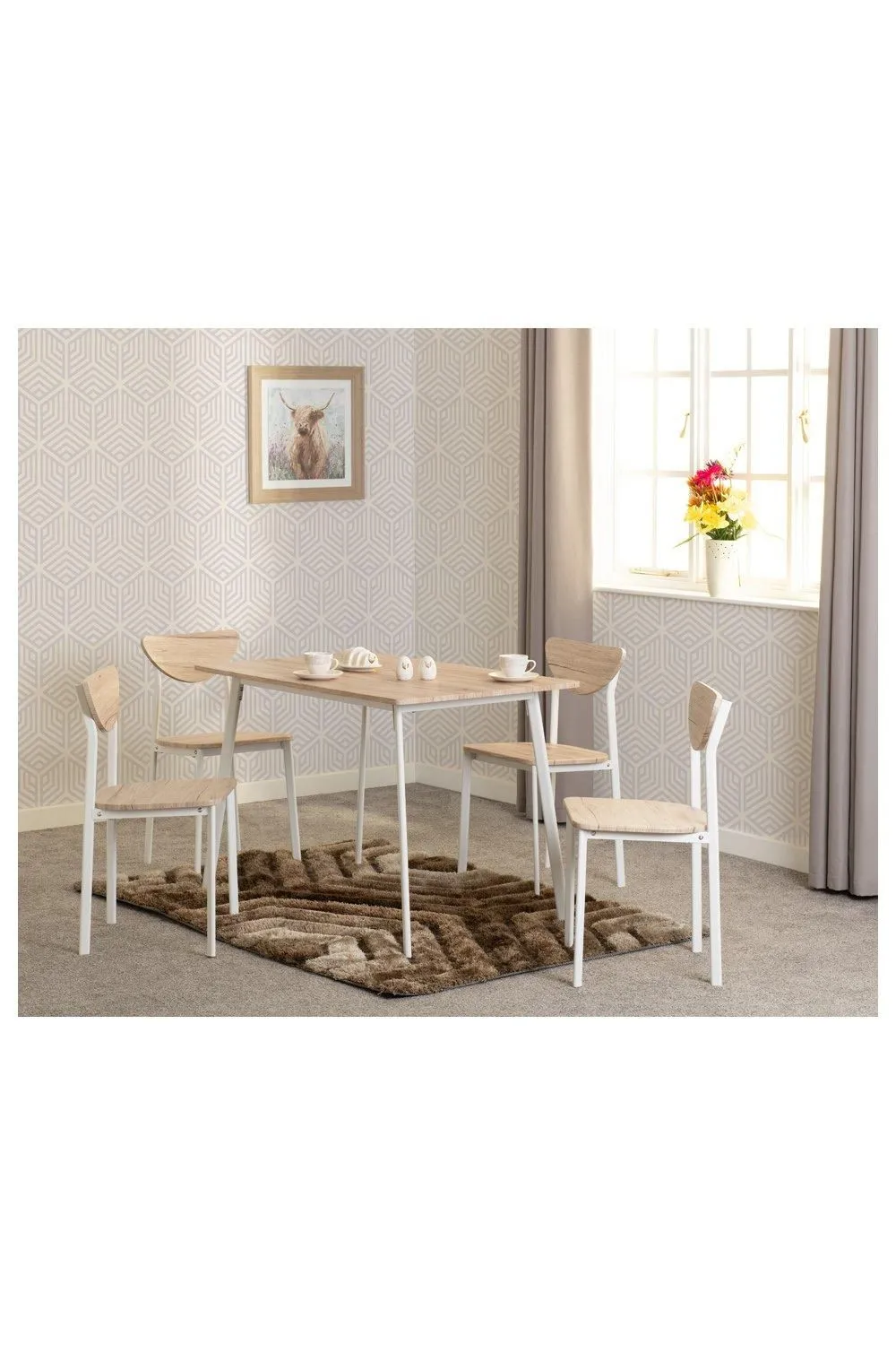 Seconique Riley Large Dining Set in White
