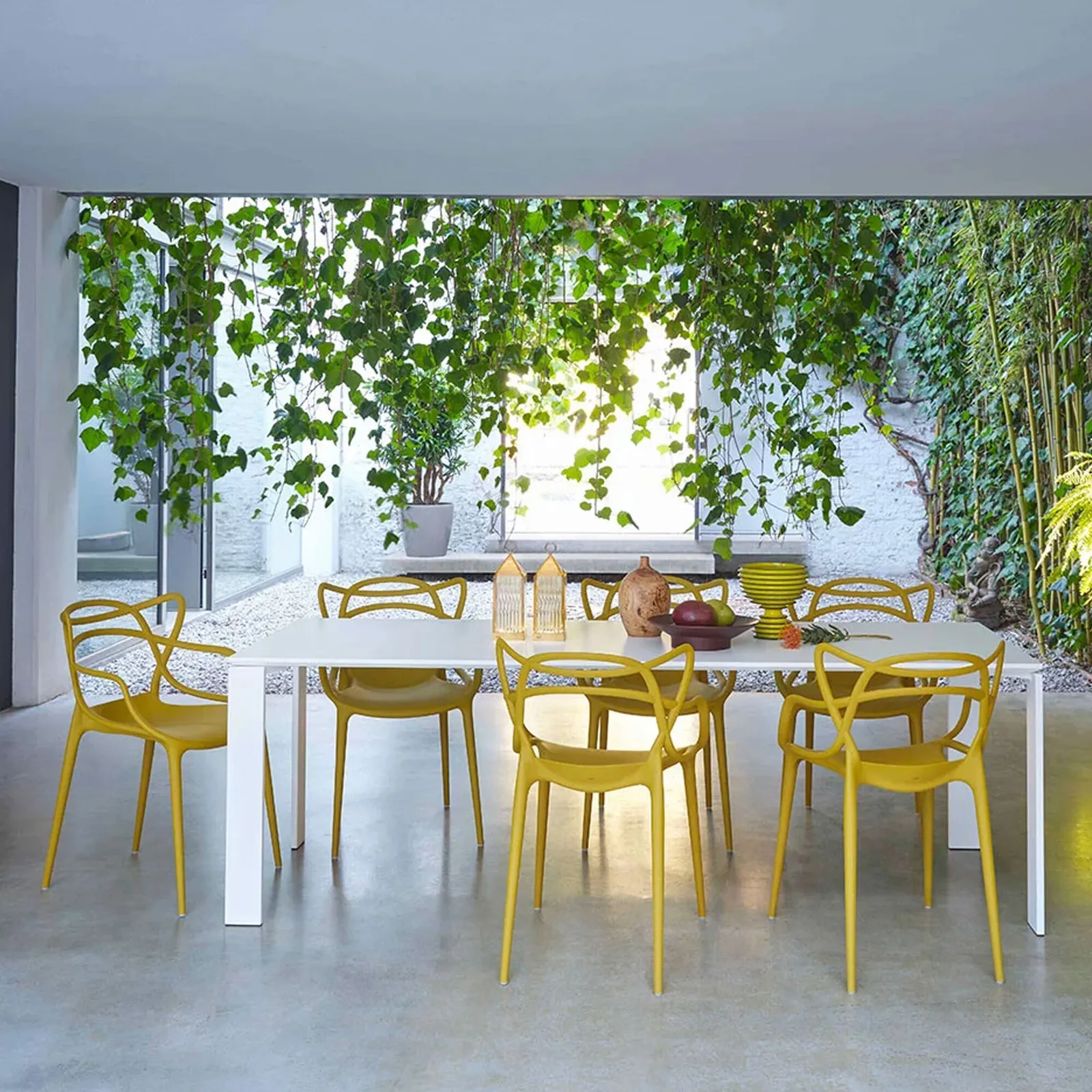 Kartell Masters Dining Chair, Yellow Plastic | Barker & Stonehouse 4