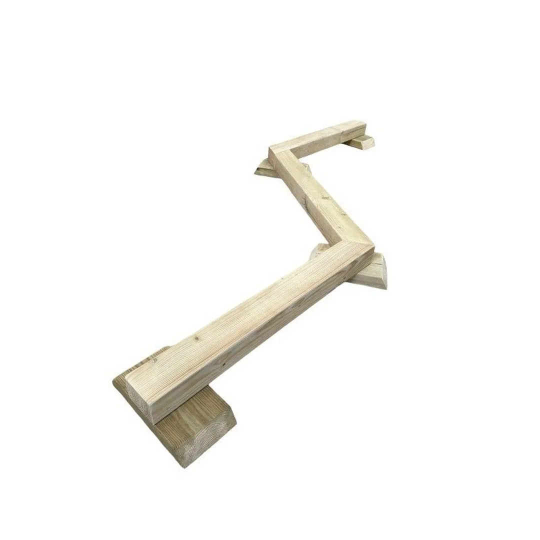 Buttercup Farm Children's Zig Zag Balance Beam Walking Bar - L240 x W30 x H12 cm in Brown