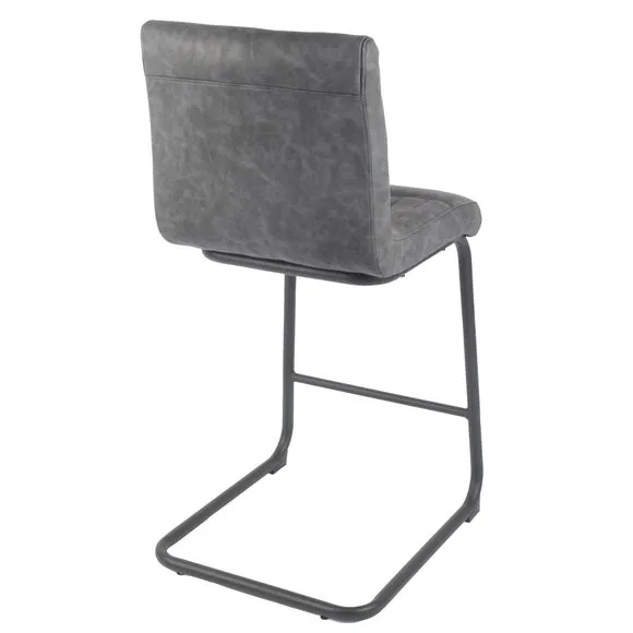 Felix Counter Height Cantilever Bar Stool, Faux Leather 4