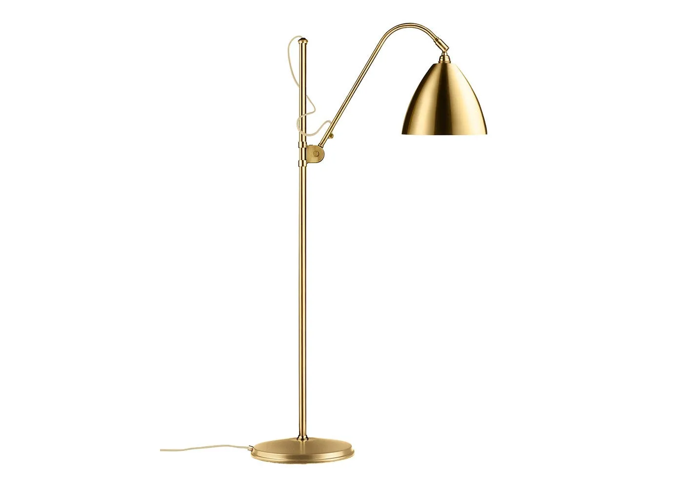Gubi Bestlite BL3 Floor Lamp Brass Base Brass Shade