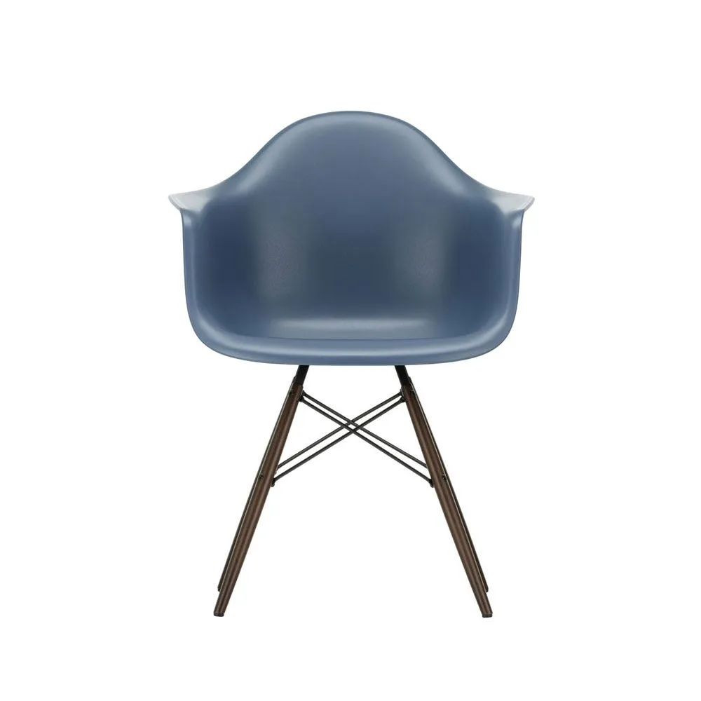 Vitra Eames DAW Armchair New Height Sea Blue Dark Maple Base 2