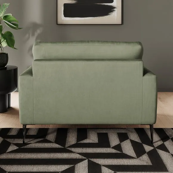 Lawson Matte Plush Velvet Snuggle Chair 3