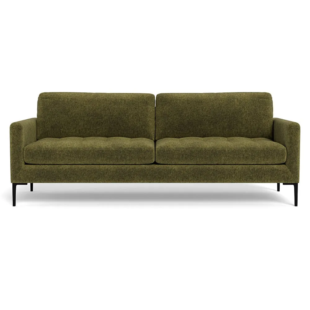 Heal's Eton 4 Seater Sofa Velvet Boucle Wilder Black Feet 1