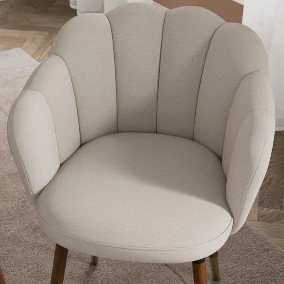 Vivian Dining Chair, Fabric with Dark Stain Legs 4