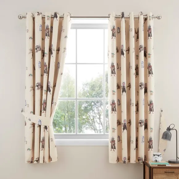 Star Wars The Mandalorian Blackout Eyelet Curtains 2