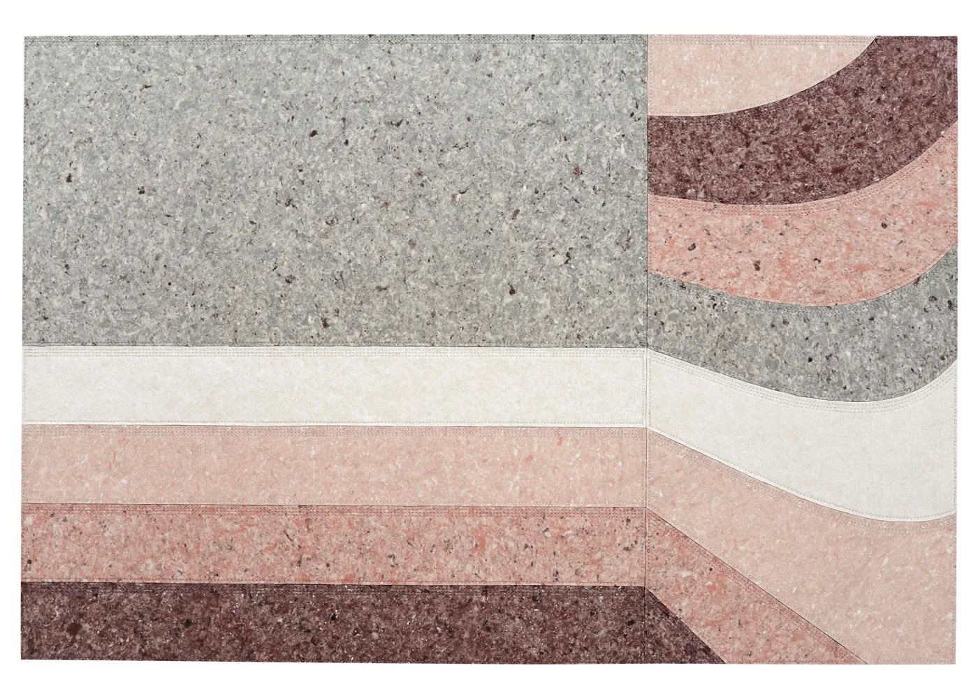 Gandia Blasco Nuances Rug Curve Burgundy 200 x 300cm