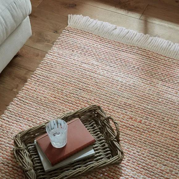 Tarn Chunky Wool Fringed Rug 6