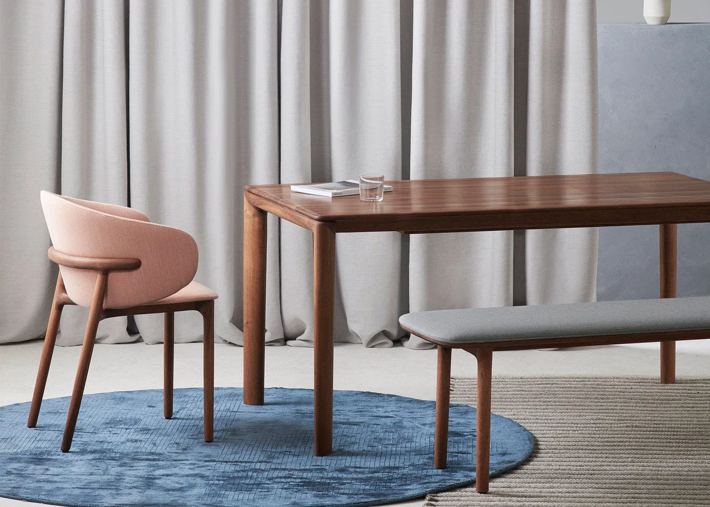 Artisan Mela Dining Chair in Walnut and Zenith Leather 9024 3
