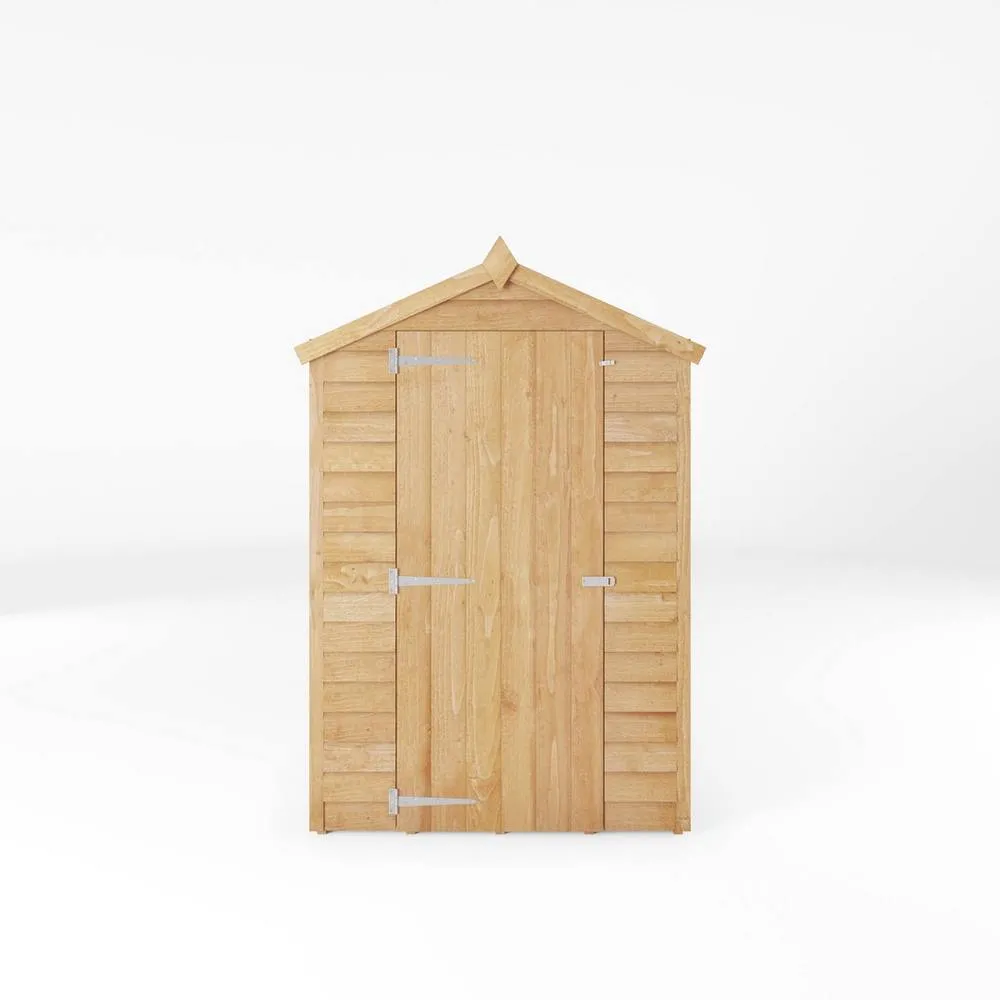 Mercia 6 x 4 Feet Overlap Apex Windowless Shed - L181.8 x W131.8 x H185.5 cm in Light Tan 2