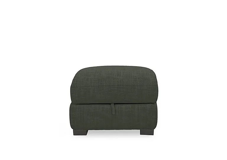 Nova Fabric Storage Footstool - R352 Forest Green