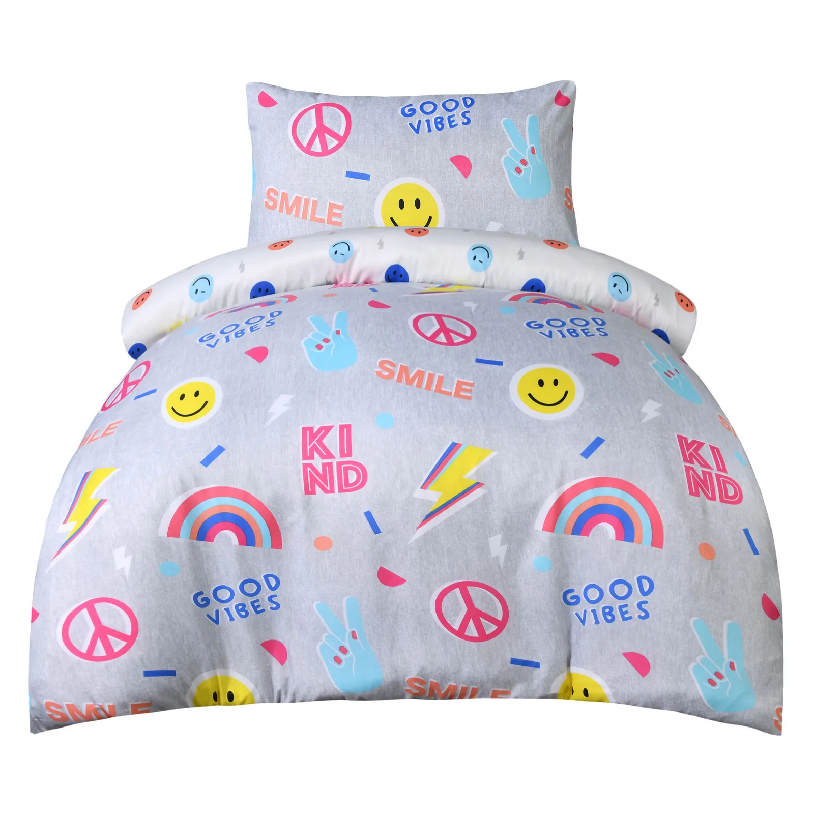 Smart Living Luxury Super Soft Reversible Fun Graffiti Duvet Set & Pillowcases 3