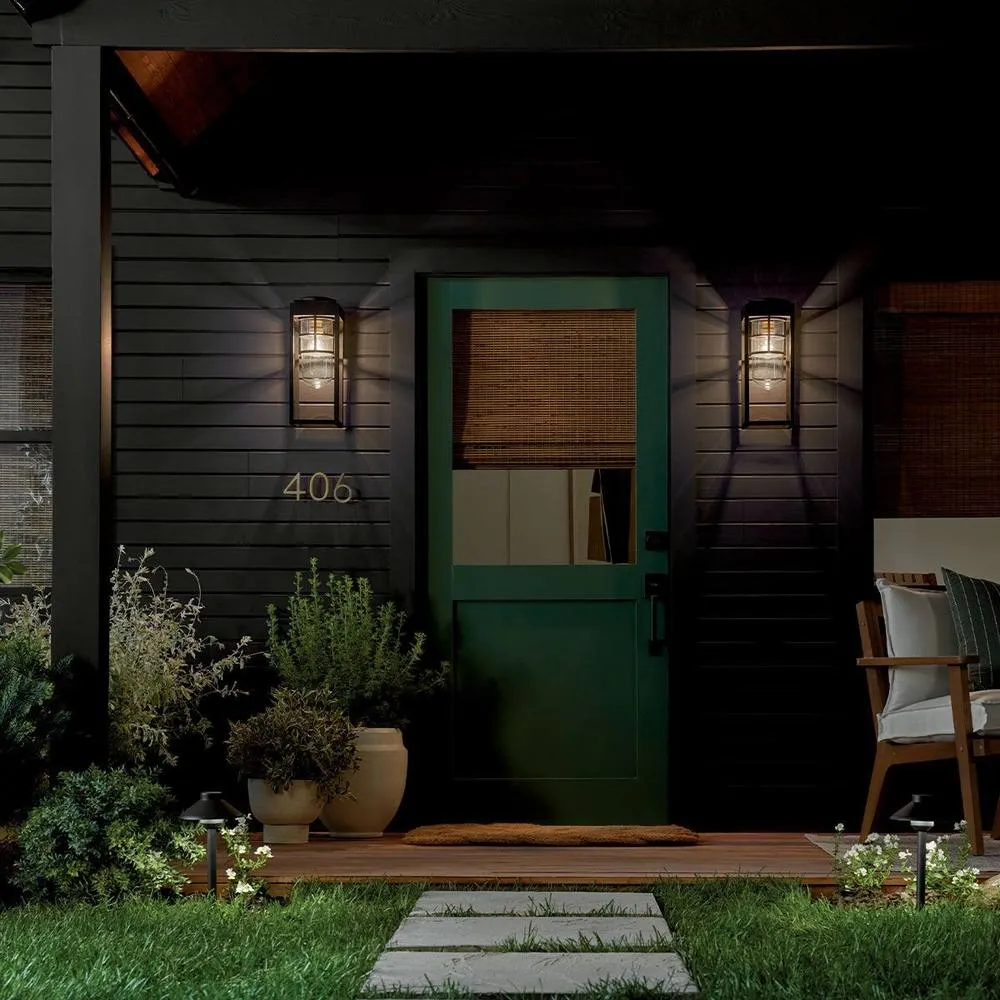 Netlighting Kichler Hone Medium Outdoor Wall Lantern Classic Black IP44 1x E27 4