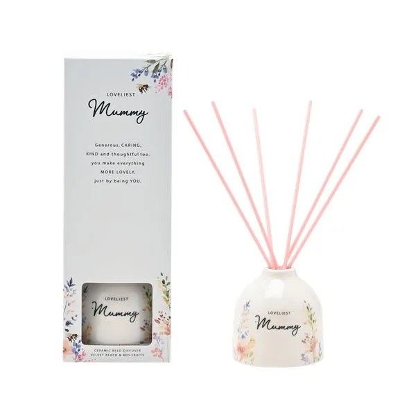 The Cottage Garden Peach Floral Ceramic Diffuser 2