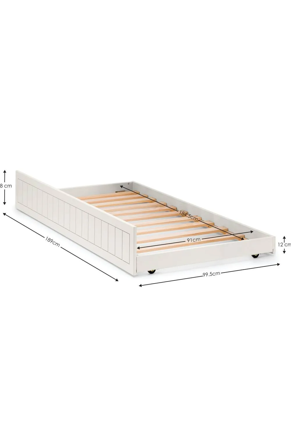 Julian Bowen Maine Bookcase Bed with Underbed Trundle in White 4