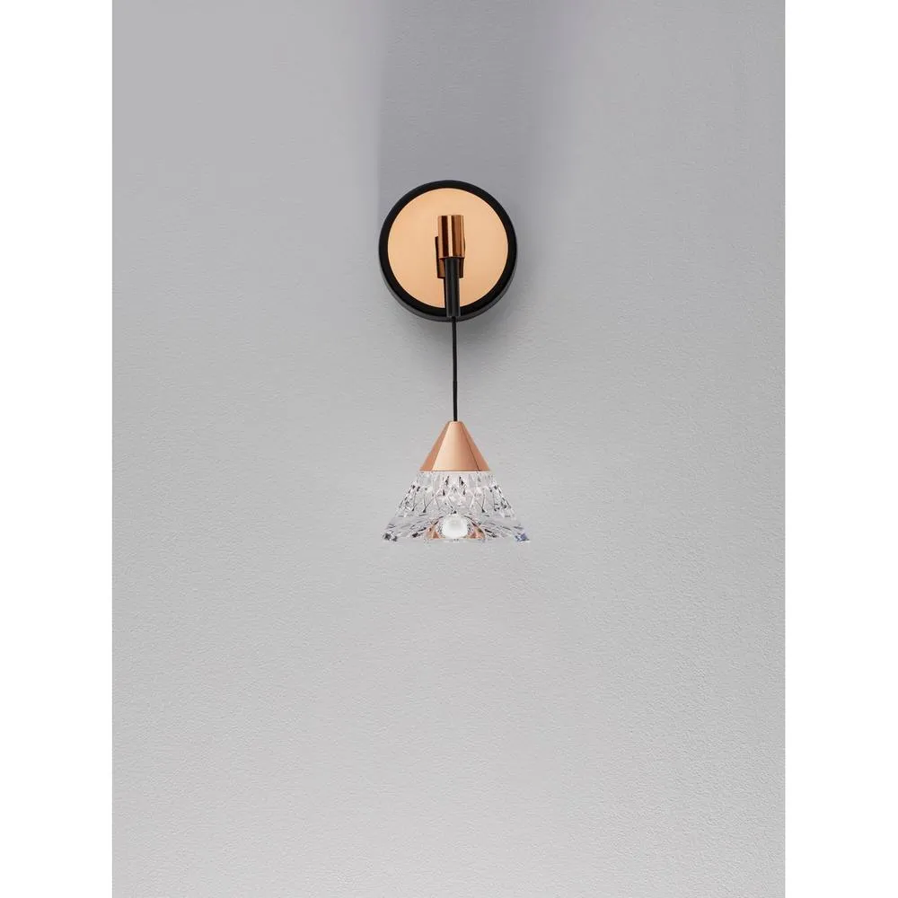 Netlighting Paluz Dome Wall Lamp Rose Gold Matt Black LED 7W 345lm 3000K 4