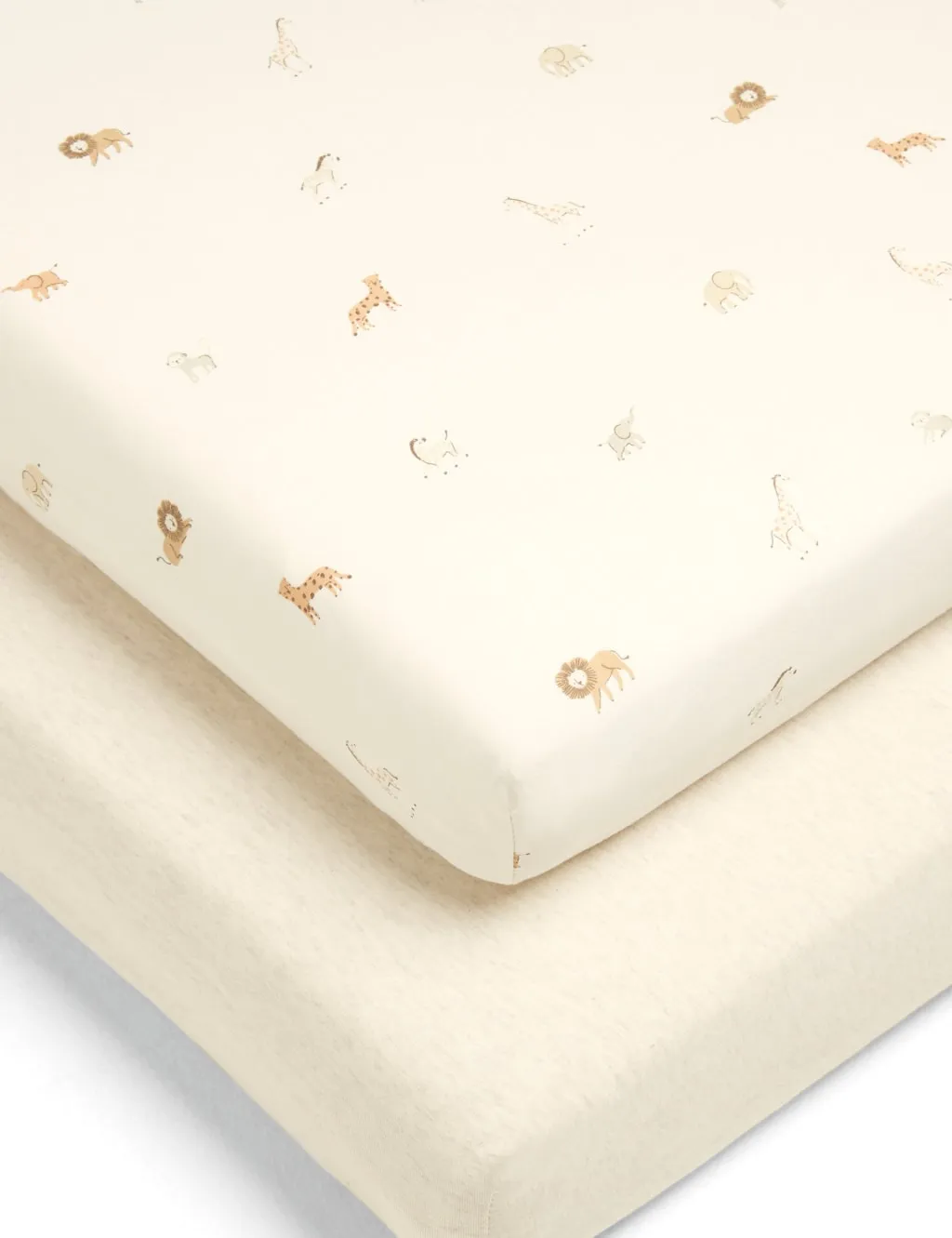 Mamas & Papas 2 Pack Born to be Wild Cotbed Fitted Sheets Multi