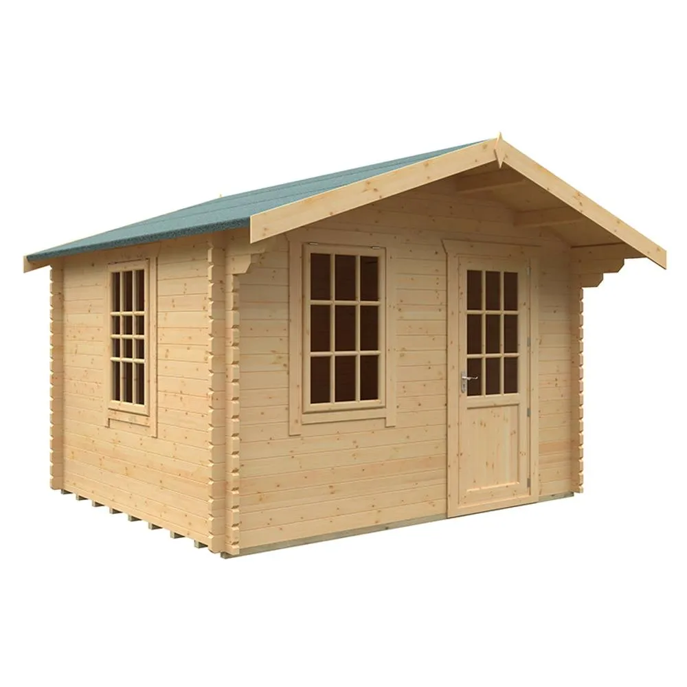 Buttercup Farm 10x12w The Carrington Plus 44mm Cabin - L295 x W355 x H271.9 cm in Natural
