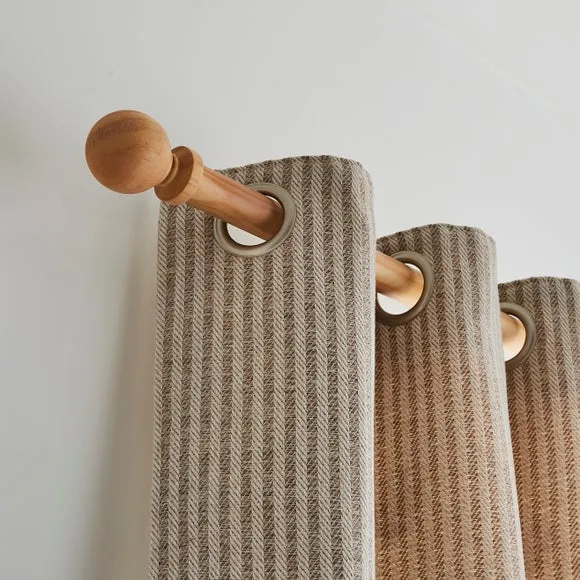 Ashton Wood Curtain Pole 2