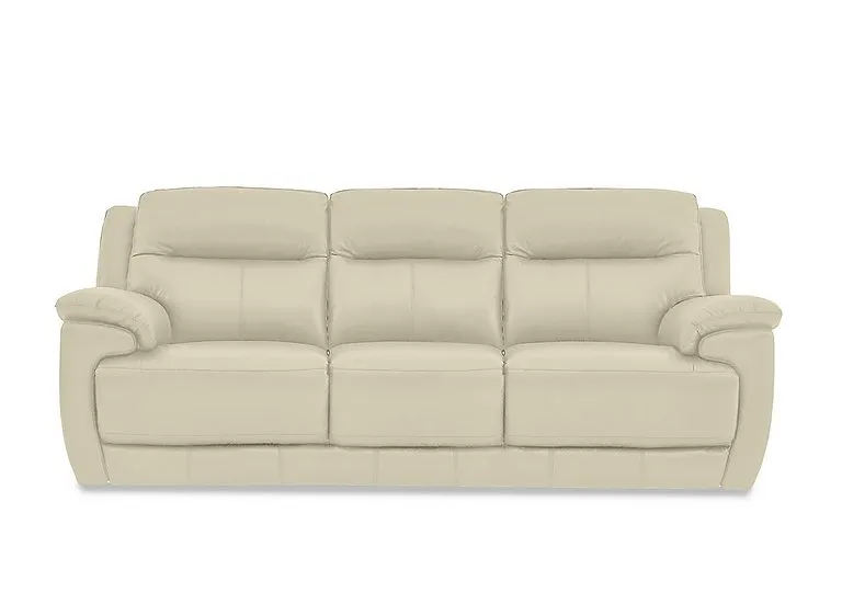 Touch 3 Seater Leather Sofa - BV Bisque