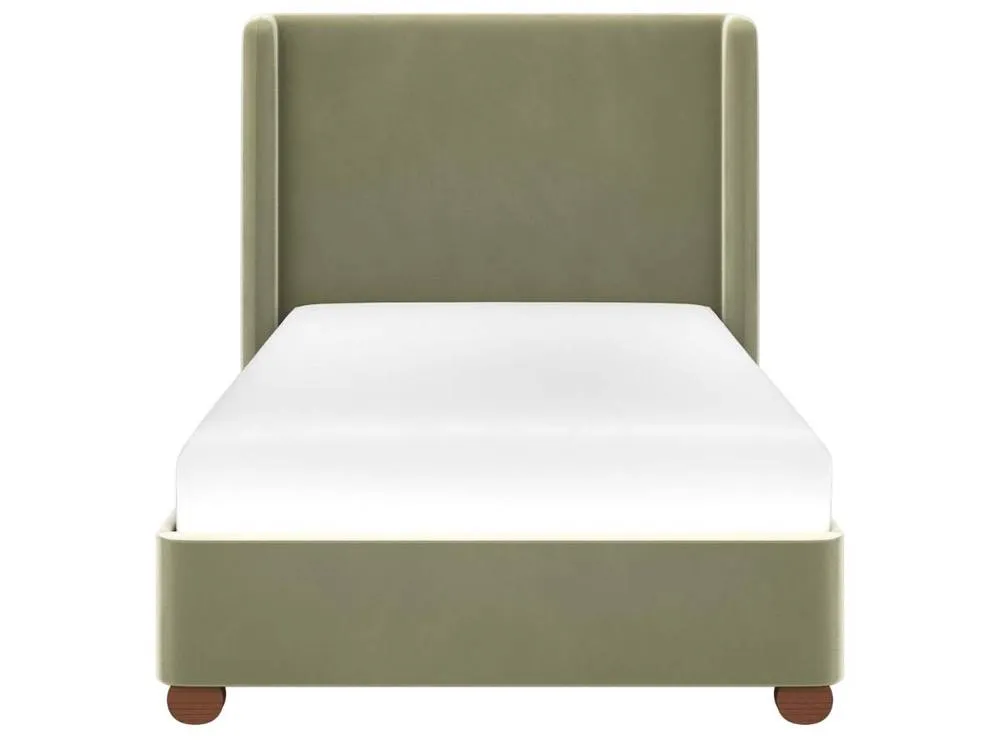 Flair Alma Single Winged Headboard Bed in Green 5