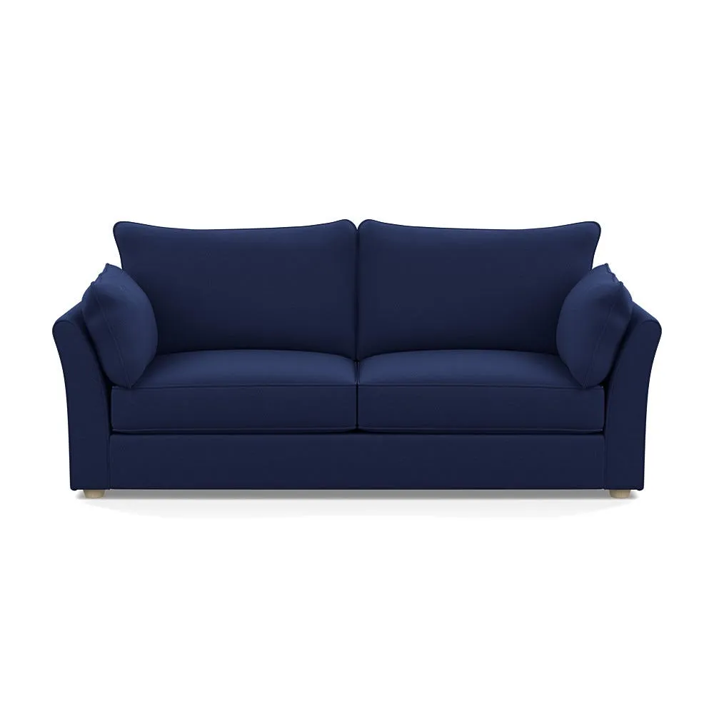 Heal's Tailor 4 Seater Sofa Melton Wool New Navy Natural Beech Feet 1