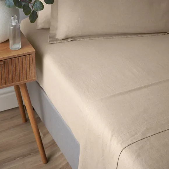 Cotton Linen Fitted Sheet 1