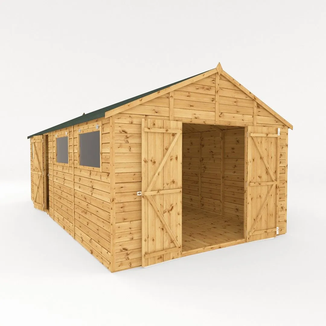 Mercia 20 x 10 Ft Premium Shiplap Apex Workshop - L606.2 x W322.7 x H252.4 cm in Brown 2