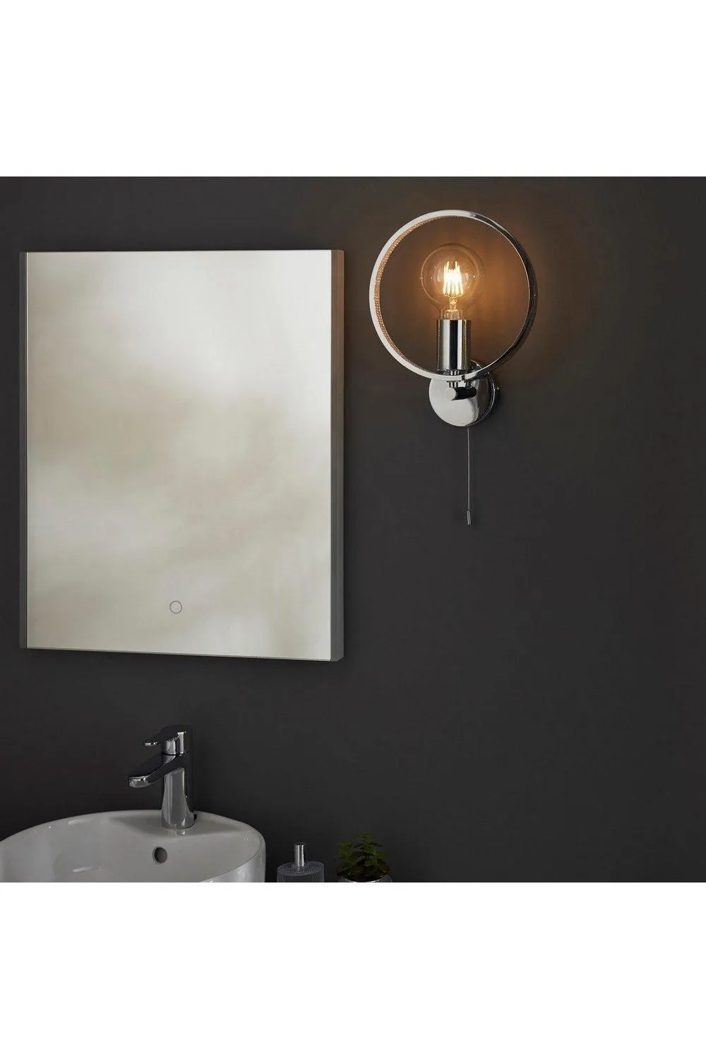 Netlighting Merola Contemporary Designer Crystal LED Wall Light Chrome Warm White IP44 in Clear 5