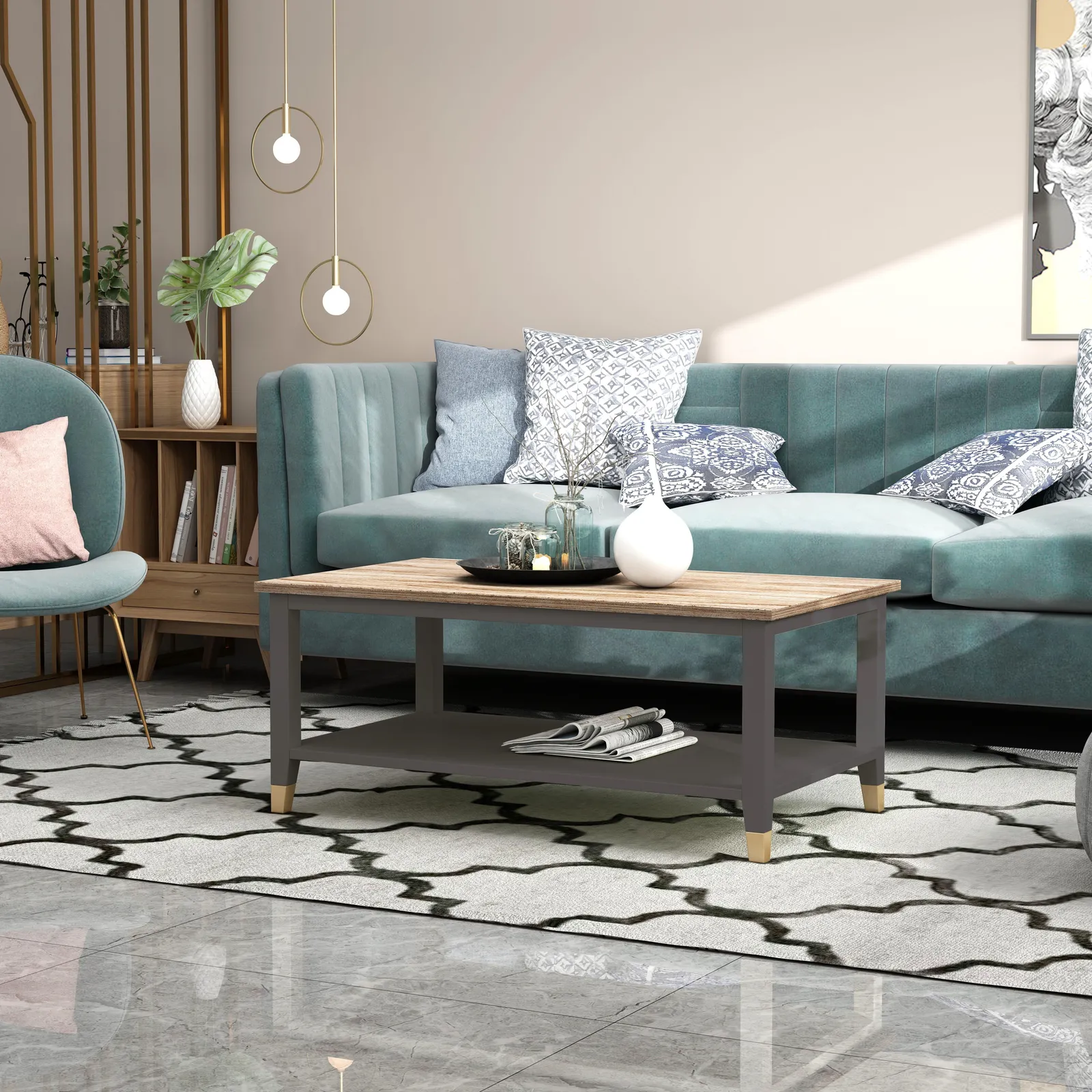 Cabinet Bits Palazzi Coffee Table H45 W100 D56cm in Grey