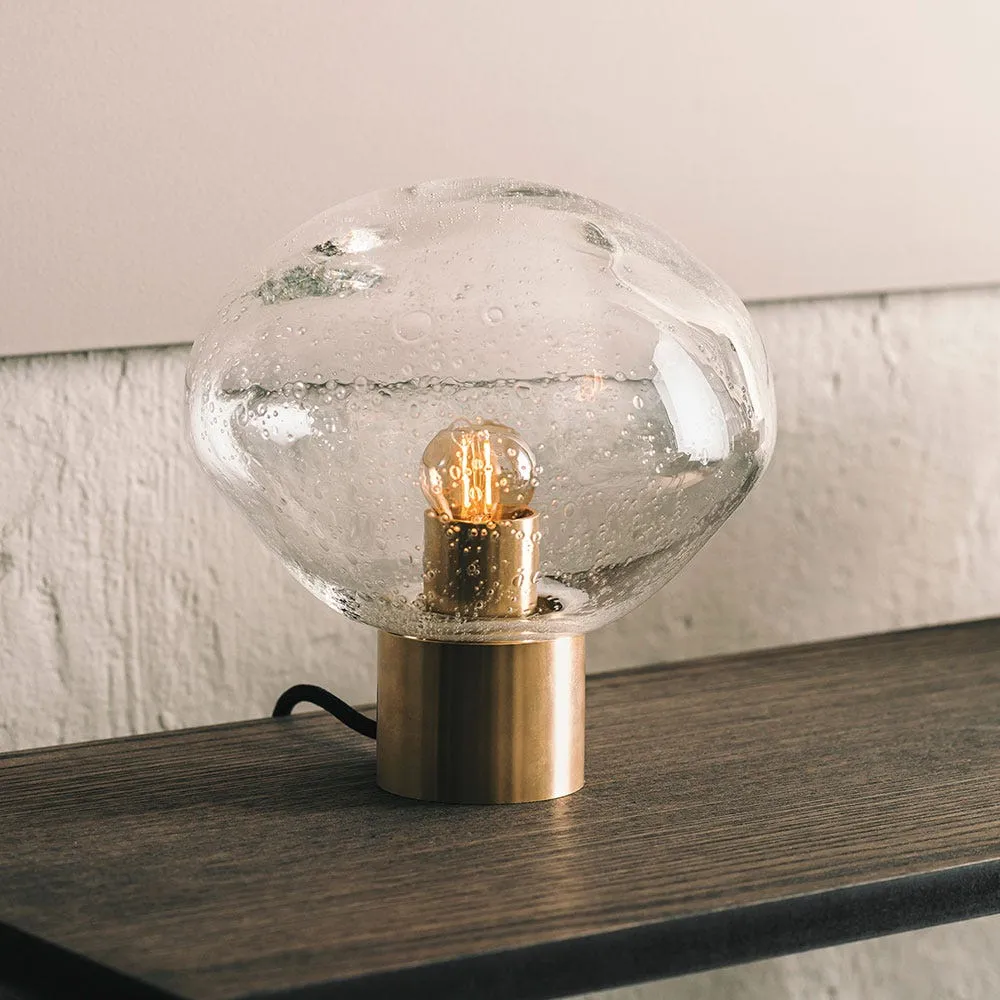 Hadeland Glassverk Crystal Stone Table Lamp Grey & Black 4