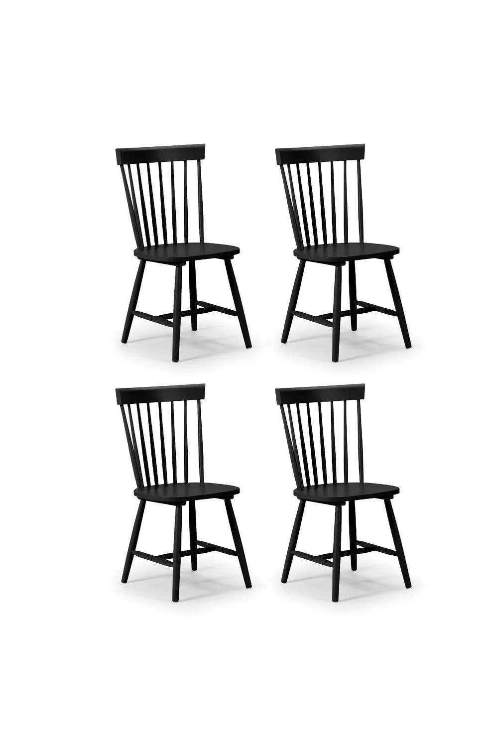 Julian Bowen Torino Spindle Back Dining Chair (Set of 2) in Black 3