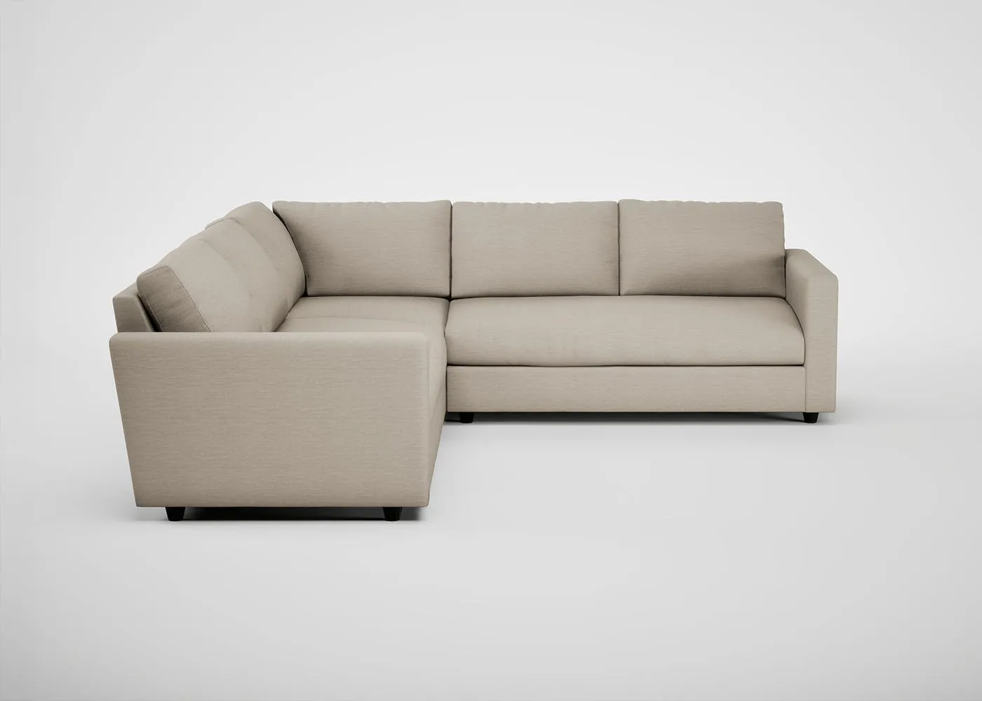 Heal's Nimbus II Large Corner Sofa Broad Weave Putty 1
