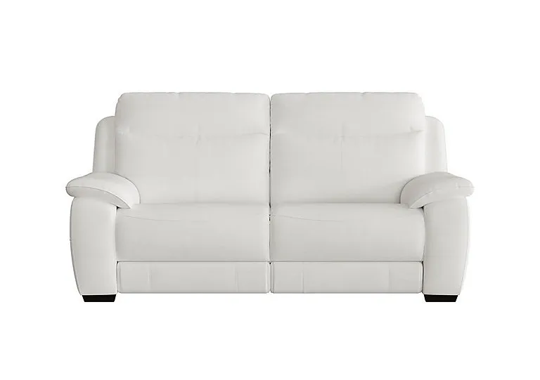 Starlight Express 3 Seater Leather Sofa - BV Star White