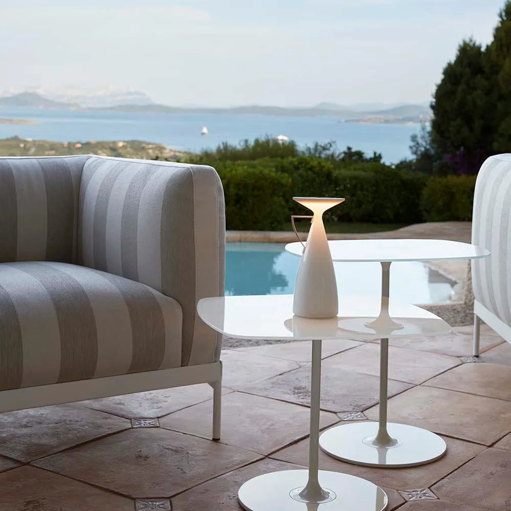 Kartell Camomille LED Portable Table Lamp Burgundy 2