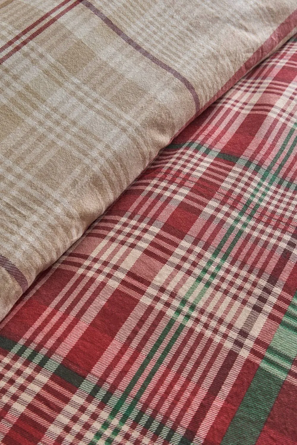 Dreams & Drapes 'Bennet Check' Brushed Cotton Duvet Cover Set in Red 3