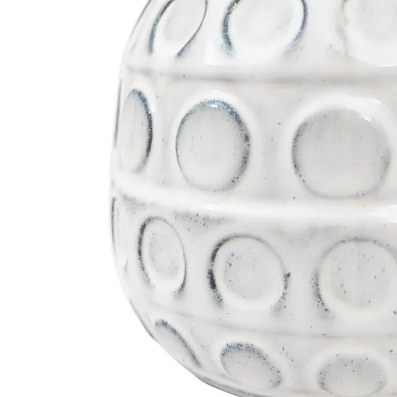 Crossland Grove Drancy Dotted Ceramic Vase 175X175X180Mm, Grey 5