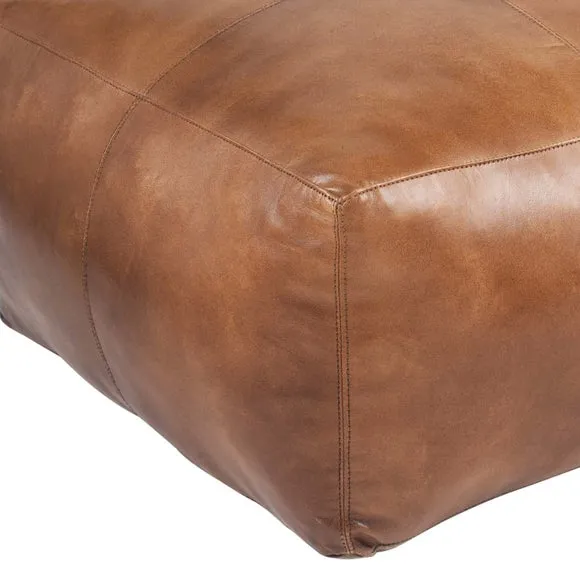 Matteo Leather Pouffe 4