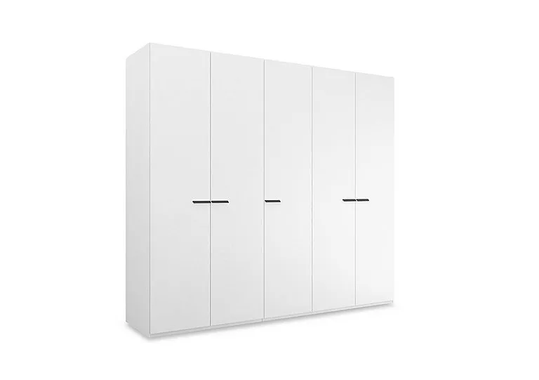 Dante 251cm 5 Door Hinged Décor Wardrobe - Alpine White