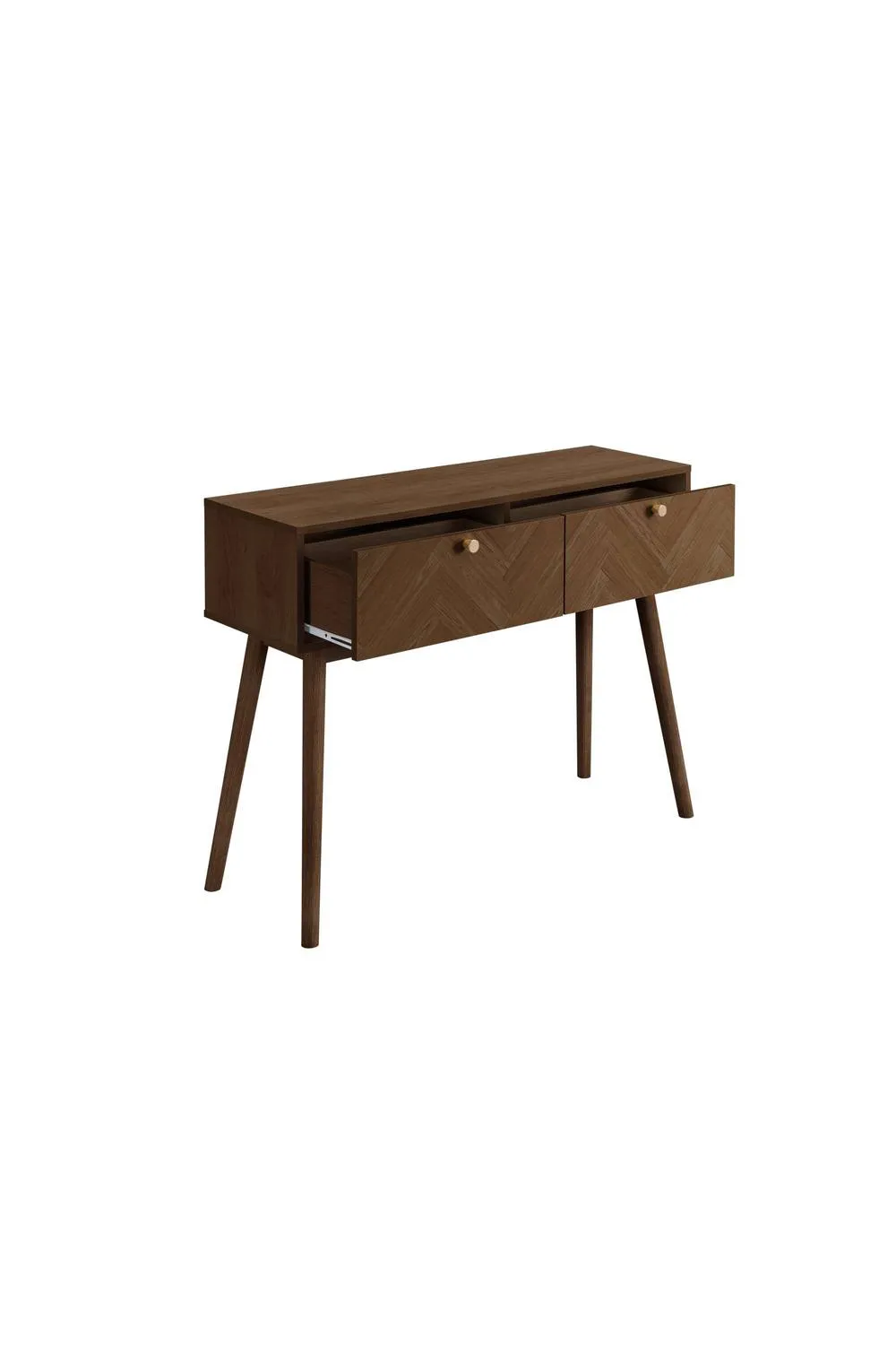Birlea Herringford Console Table Hall Dressing Table Walnut Parquet Design in Brown 5