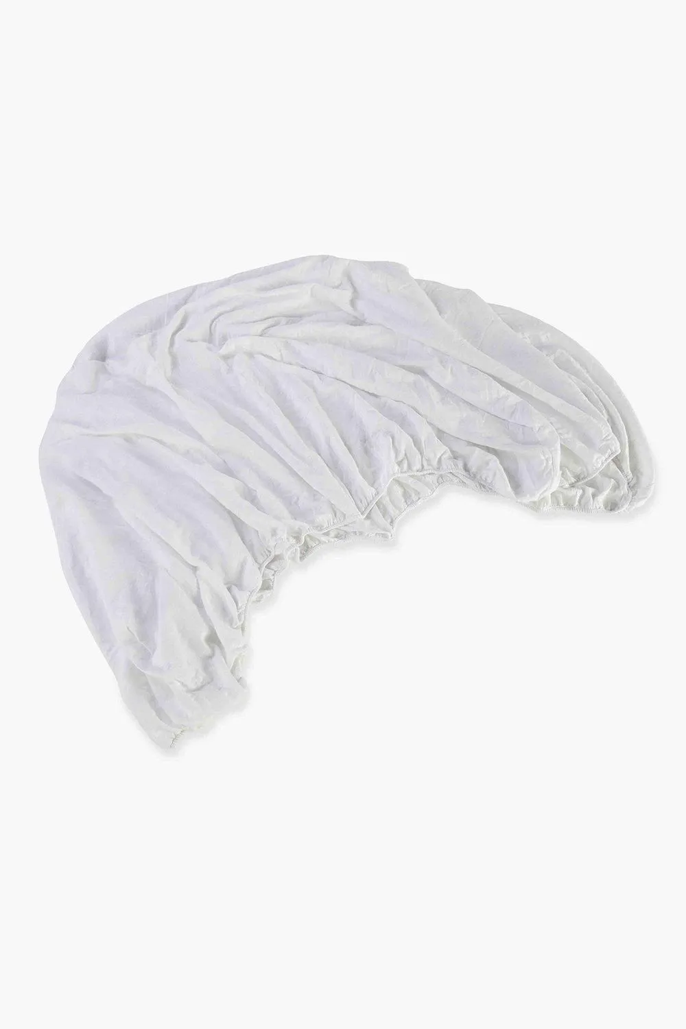 CHRISTY Double Layered Relaxed Retreat Luxury Cotton Bedding Fitted Sheets in White