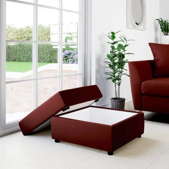 Square Opulent Velvet Storage Footstool 2