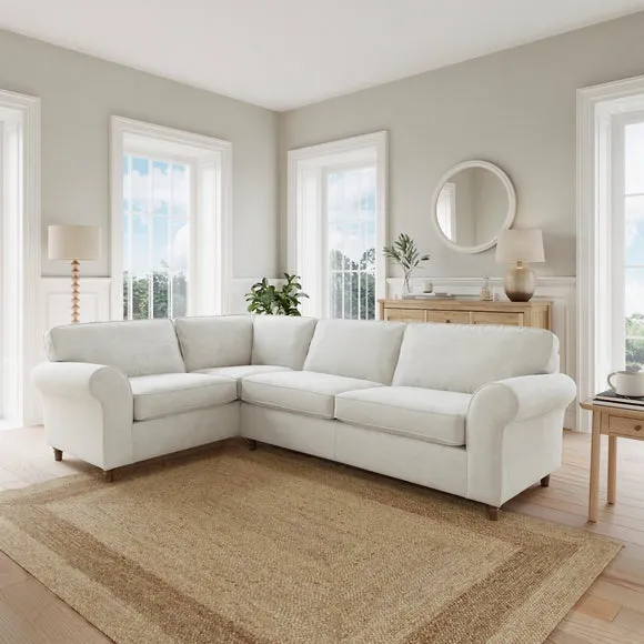 Flori Chenille Soft Texture Corner Sofa 1